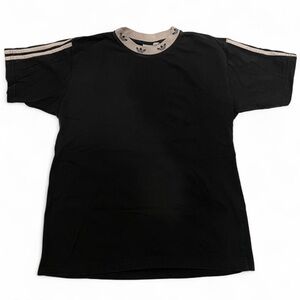 adidas Black Tee with white Details